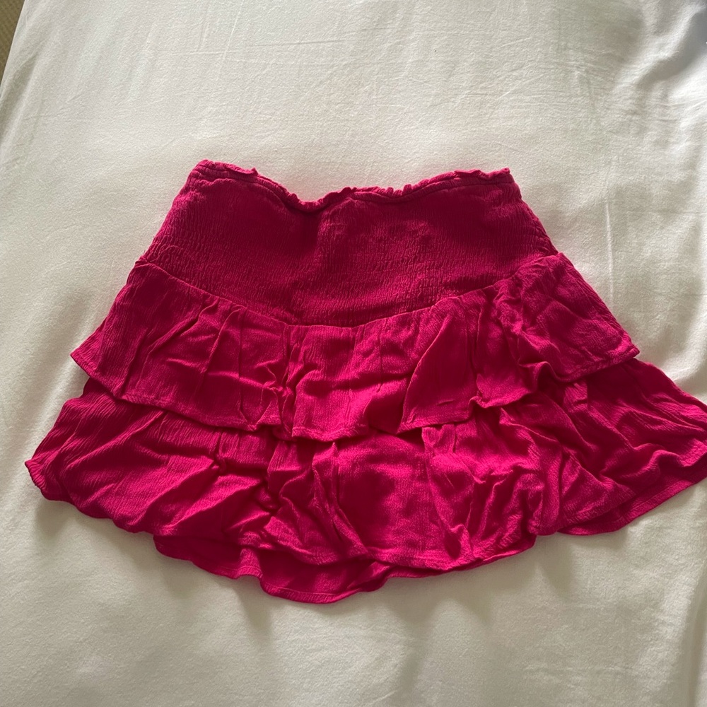 Pink Ruffled Mini skirt - Picture 2 of 2
